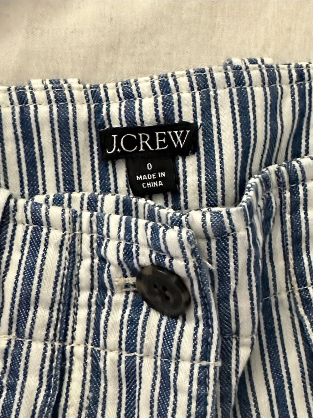 J. Crew Striped Blue and White Pants